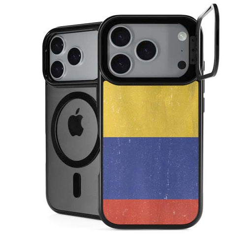 Colombia Flag Distressed iPhone 18 Pro Max Kickstand Case