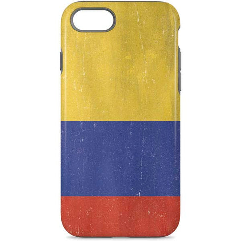 Colombia Flag Distressed iPhone Cases