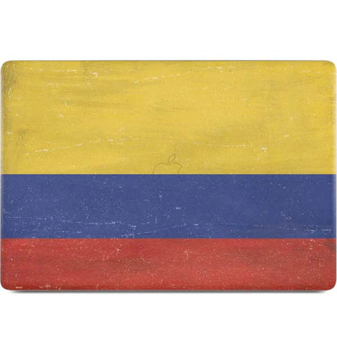 Colombia Flag Distressed MacBook Skins