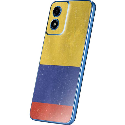 Colombia Flag Distressed Moto G Play 4G (2024) Skin