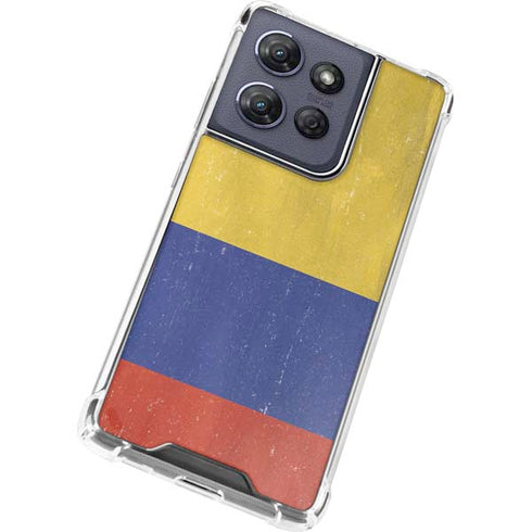 Colombia Flag Distressed Moto G Play 5G (2025) Clear Case