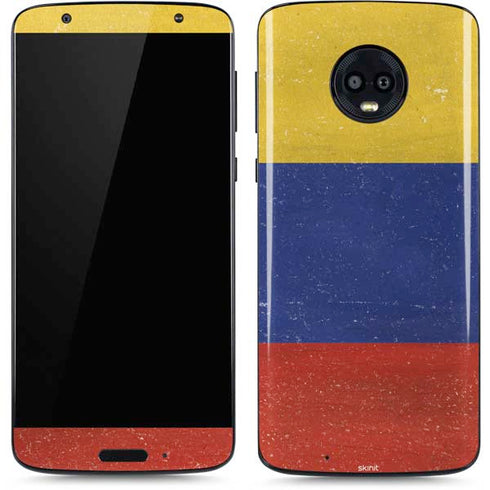Colombia Flag Distressed Moto G6 Skin