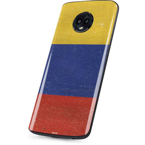 Colombia Flag Distressed Moto G6 Skin