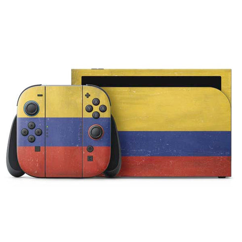 Colombia Flag Distressed Nintendo Switch 2 (2025) with Joy-Con Skin