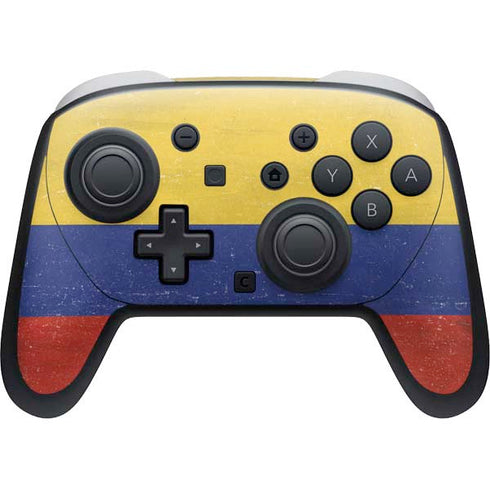 Colombia Flag Distressed Nintendo Skins