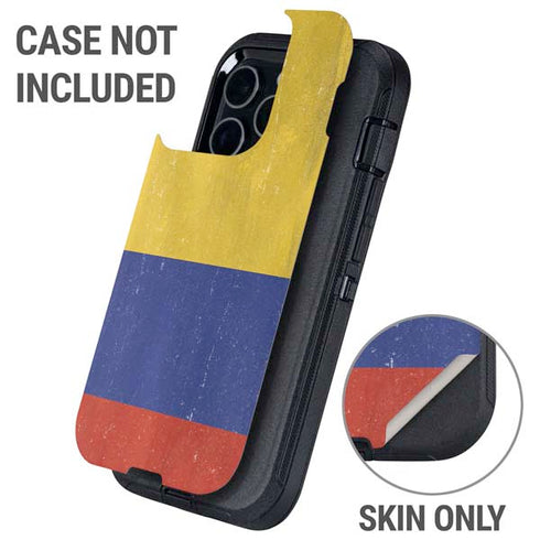 Colombia Flag Distressed Otterbox Defender iPhone Skin