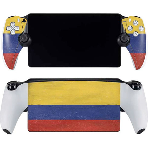 Colombia Flag Distressed PlayStation Portal Remote Player Skin