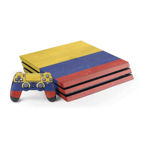 Colombia Flag Distressed PlayStation PS4 Skins