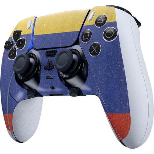 Colombia Flag Distressed PS5 DualSense Edge Pro Controller Skin