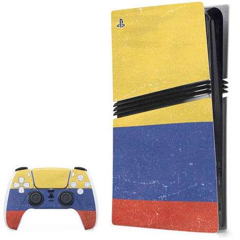 Colombia Flag Distressed PlayStation PS5 Skins