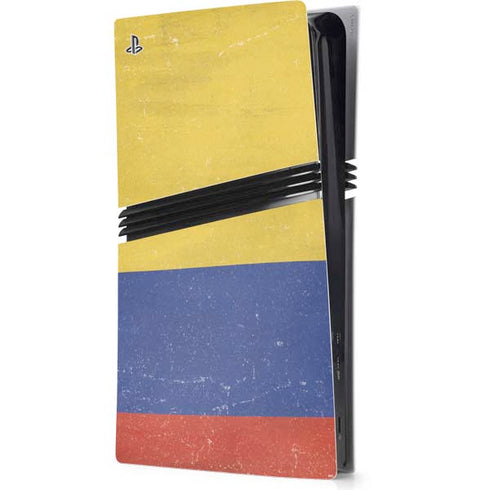 Colombia Flag Distressed PS5 Pro Console Skin