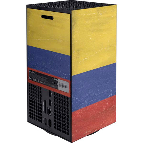 Colombia Flag Distressed XBox Series X Digital Edition Bundle Skin