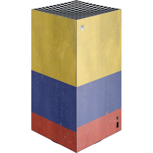 Colombia Flag Distressed XBox Series X Digital Edition Console Skin