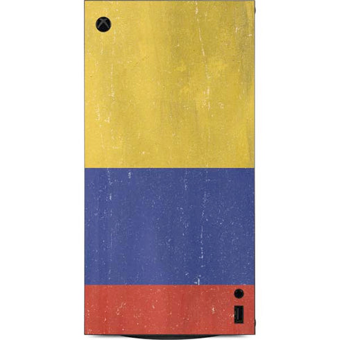 Colombia Flag Distressed XBox Series X Digital Edition Console Skin