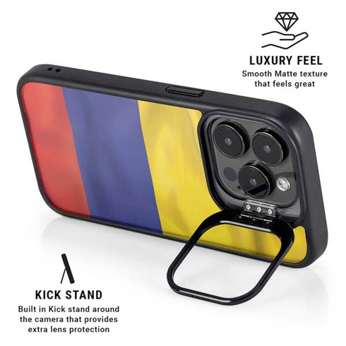Colombia Flag iPhone 14 Pro Max Kickstand Case