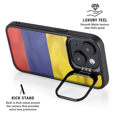Colombia Flag iPhone 15 Plus Kickstand Case