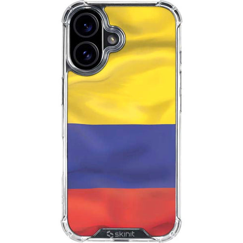 Colombia Flag iPhone 16 Plus Clear Case