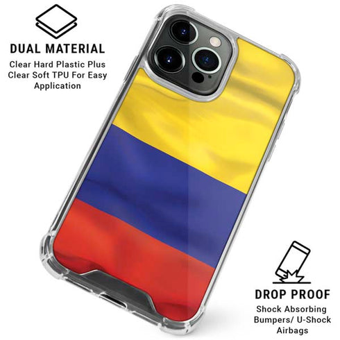 Colombia Flag iPhone 16 Pro Clear Case