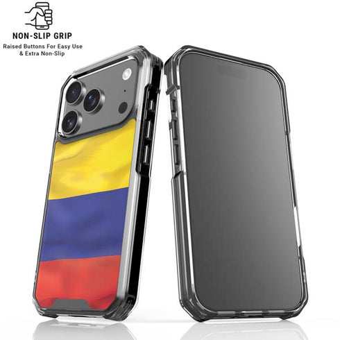 Colombia Flag iPhone 18 Pro Clear Case