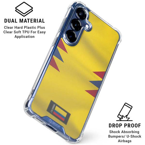 Colombia Soccer Flag Galaxy S25 Clear Case