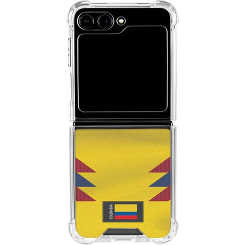 Colombia Soccer Flag Galaxy Z Flip6 Clear Case