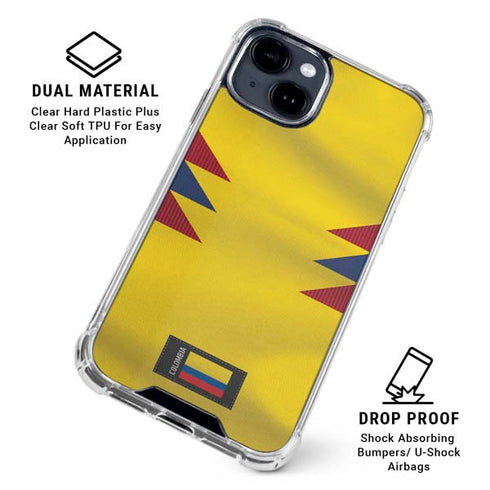 Colombia Soccer Flag iPhone 15 Clear Case