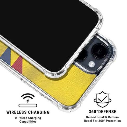 Colombia Soccer Flag iPhone 15 Clear Case
