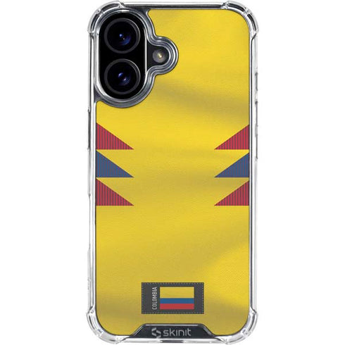Colombia Soccer Flag iPhone 16 Plus Clear Case