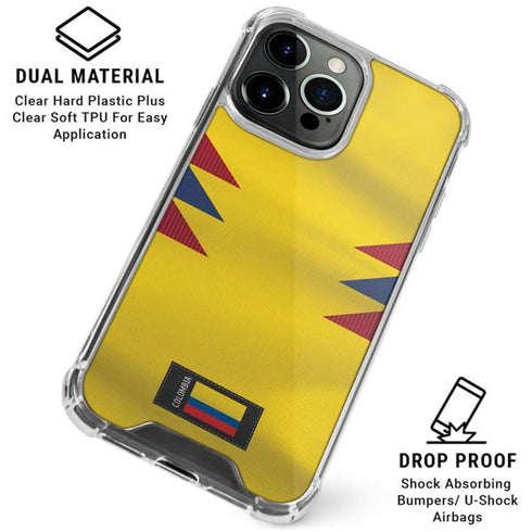 Colombia Soccer Flag iPhone 16 Pro Clear Case