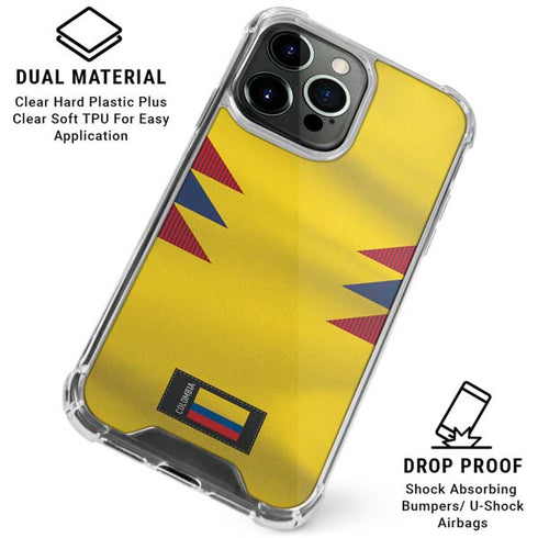 Colombia Soccer Flag iPhone 16 Pro Max Clear Case