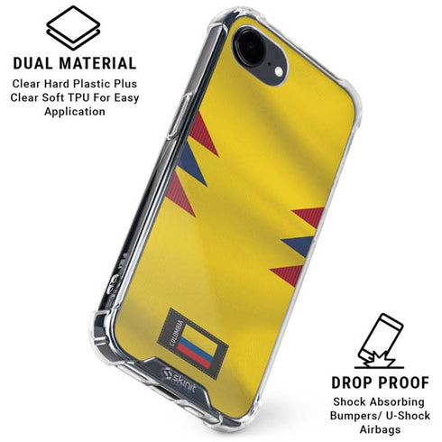Colombia Soccer Flag iPhone 16e Clear Case
