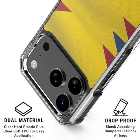 Colombia Soccer Flag iPhone 18 Pro Clear Case