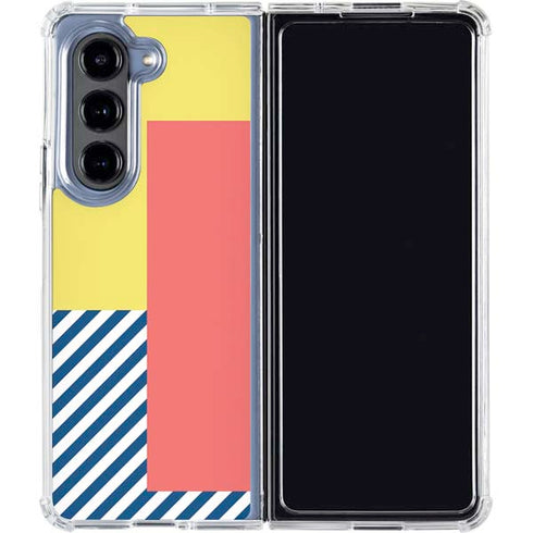 Color Blocks Galaxy Z Fold5 5G Clear Case