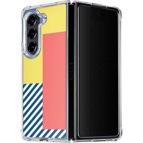 Color Blocks Galaxy Z Fold5 5G Clear Case