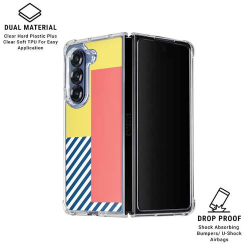 Color Blocks Galaxy Z Fold6 Clear Case