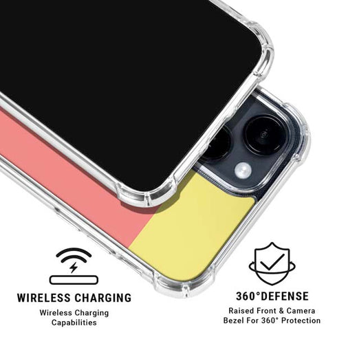 Color Blocks iPhone 15 Clear Case