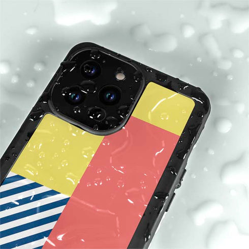 Color Blocks iPhone 15 Pro Waterproof Case