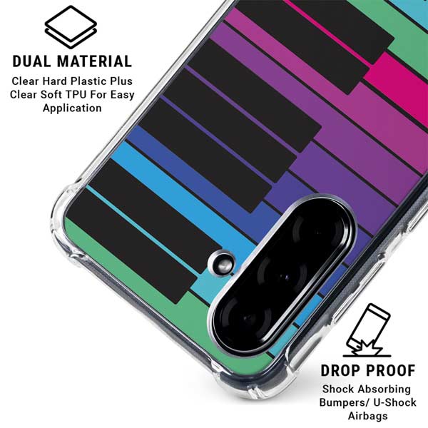 Color Piano Keys Galaxy A36 5G Clear Case Color Piano Keys Galaxy A36 5G Clear Case
