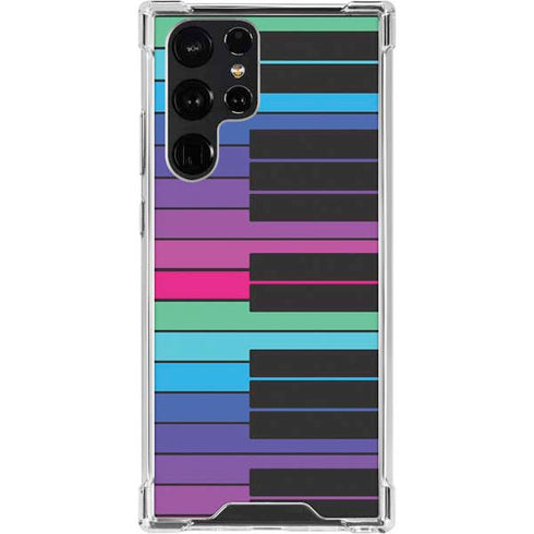 Color Piano Keys Galaxy S23 Ultra Clear Case
