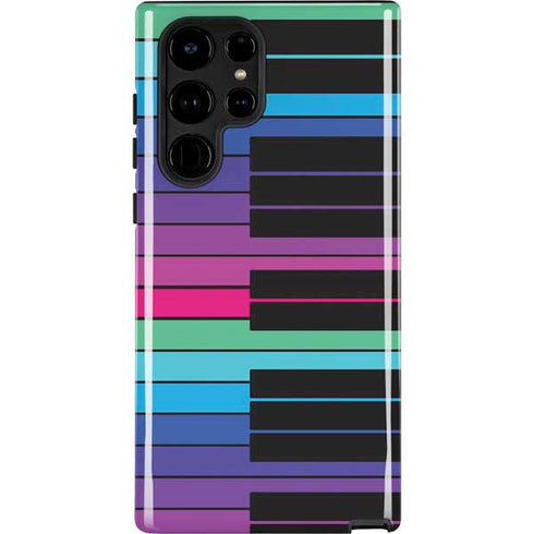 Color Piano Keys Galaxy Cases