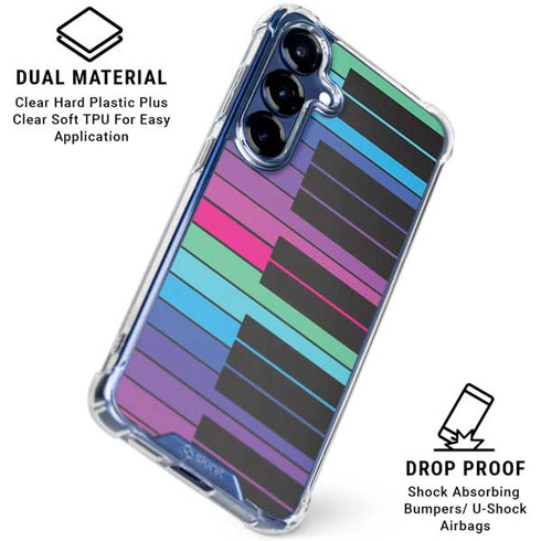 Color Piano Keys Galaxy S25 Clear Case
