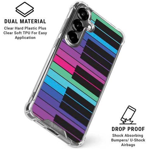 Color Piano Keys Galaxy S26 Clear Case