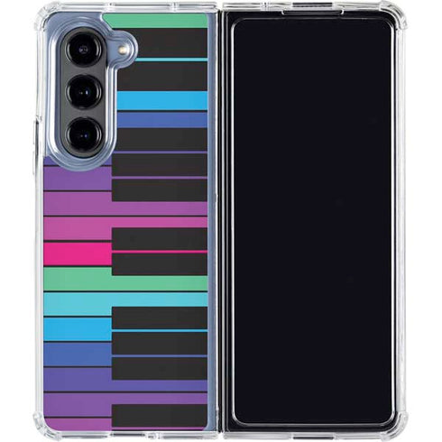 Color Piano Keys Galaxy Z Fold5 5G Clear Case