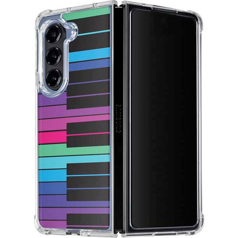 Color Piano Keys Galaxy Z Fold5 5G Clear Case