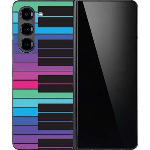 Color Piano Keys Galaxy Z Fold5 5G Skin