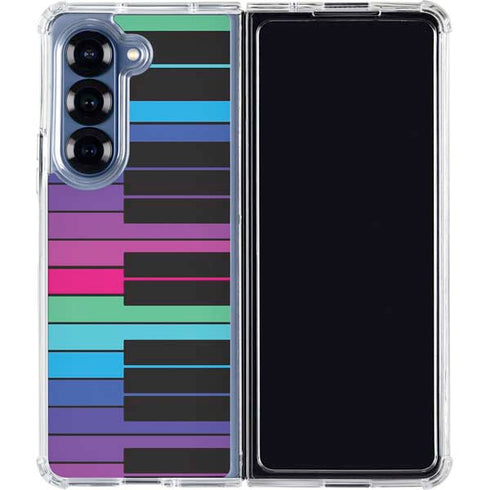 Color Piano Keys Galaxy Z Fold6 Clear Case