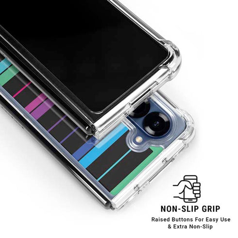 Color Piano Keys Galaxy Z Fold6 Clear Case