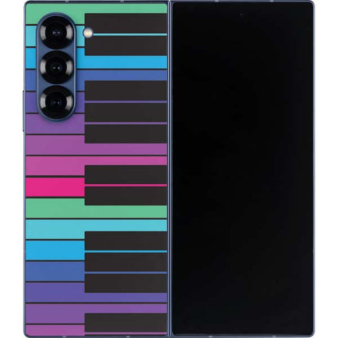 Color Piano Keys Galaxy Z Fold6 Skin