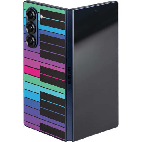Color Piano Keys Galaxy Z Fold6 Skin