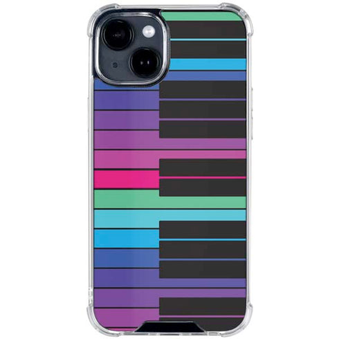 Color Piano Keys iPhone 15 Clear Case